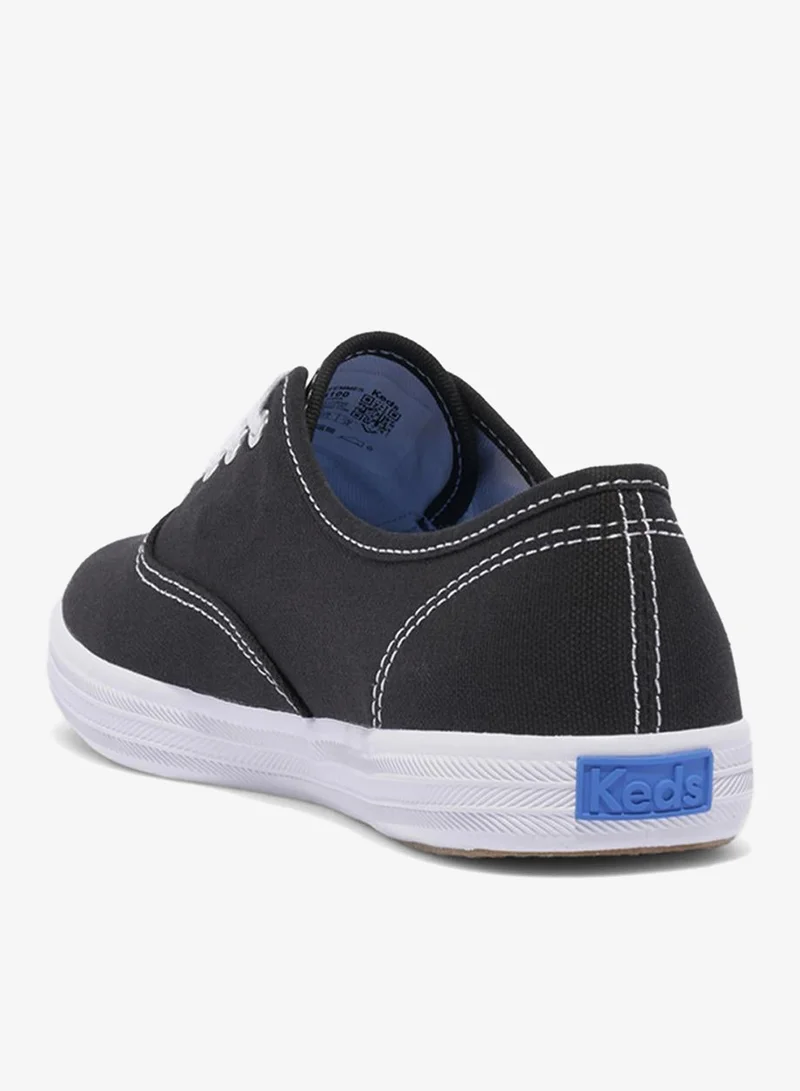 Keds black Keds Women's Champion Originals Lace Up Canvas Casual Sneaker Black for Women | Best Price UAE